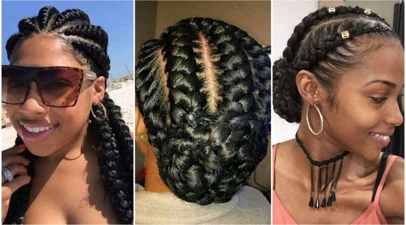 Big cornrow braided hairstyles