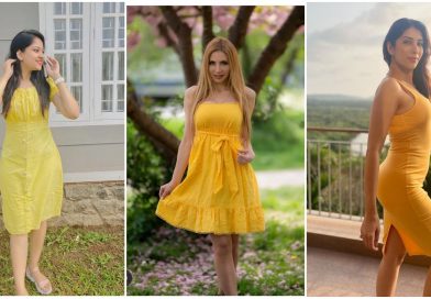 yellow dress outfit ideas
